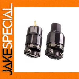 FI-E11(G) Gold Finish Power Plug for European Outlets