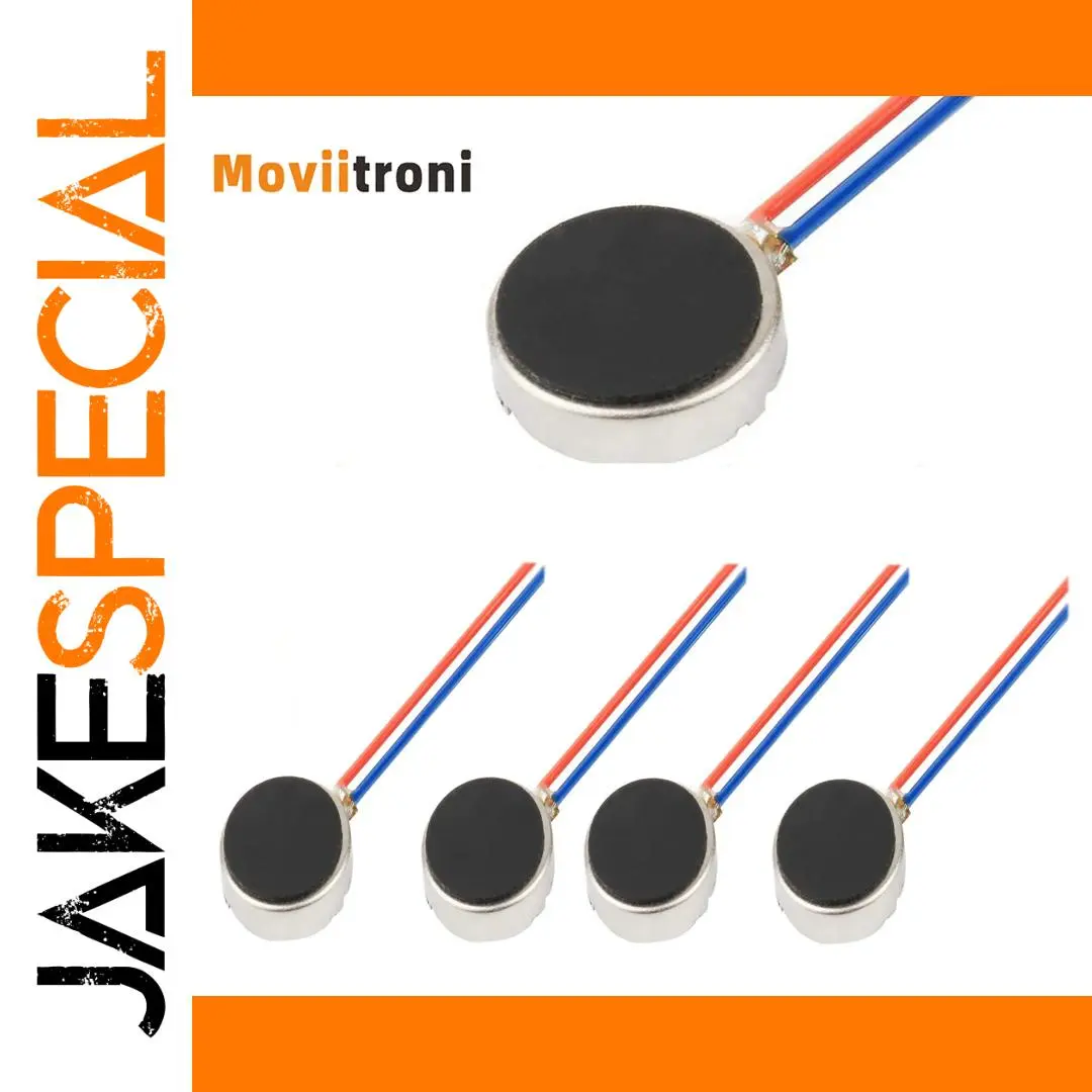 Set of Five Micro DC Vibration Motors 10x2-3.4mm 1 Set of Five Micro DC Vibration Motors 10x2-3.4mm