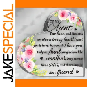 Acrylic Heart Keepsake for Aunt