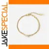 Elegant Gold-Tone Stainless Steel Women's Bracelet