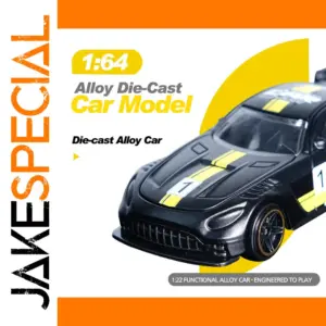 Black and Yellow Mini Racing Car Replica