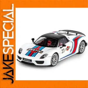 White Porsche 918 Martini Diecast Model 1:18 Scale