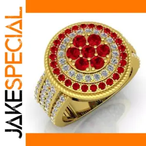 Bold Gold Floral Cocktail Ring for Women