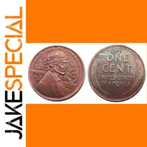 Vintage Lincoln Cent Skull Coin for Collectors
