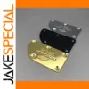 Metal Guitar Neck Plate in Chrome, Black & Gold