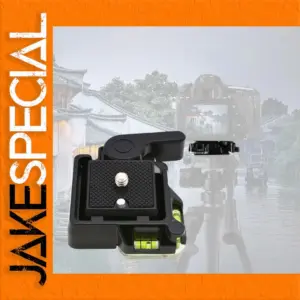 Black Camera Quick Release Plate Adapter for DSLR and Micro-Single