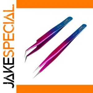 High-Precision Carbon Steel Tweezers Set for Electronics