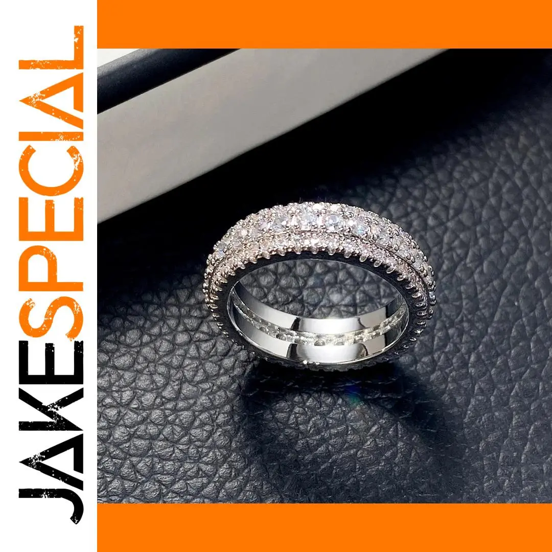 Sterling Silver and Zircon Wedding Band for Women 1 Sterling Silver and Zircon Wedding Band for Women