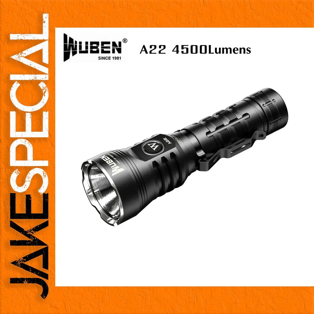 Rugged Tactical Flashlight 4500 Lumens 1 Rugged Tactical Flashlight 4500 Lumens