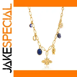 Gold-Toned Stainless Steel Pendant Necklace