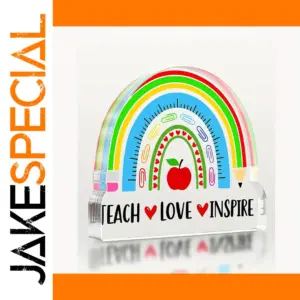 Colorful Rainbow Teacher Appreciation Acrylic Ornament