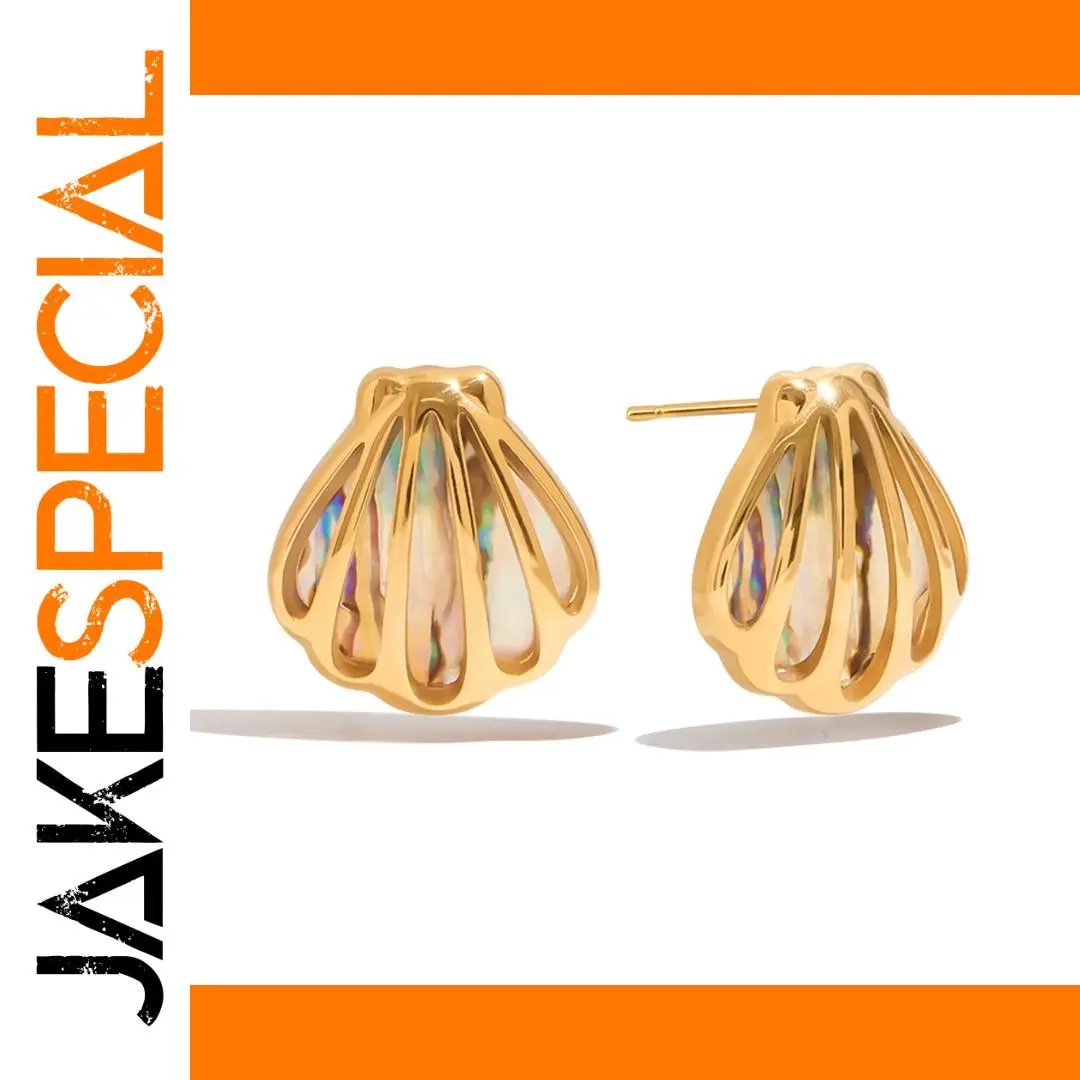 Ocean-Inspired Stainless Steel Earrings 1 Ocean-Inspired Stainless Steel Earrings