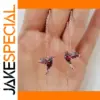 Rose Gold Hummingbird Drop Earrings for Women
