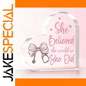 Inspirational Heart-shaped Nurse Sign With Quote