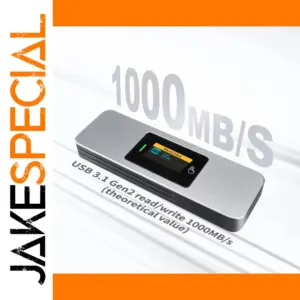 M.2 NVMe/SATA SSD Enclosure with Smart Screen