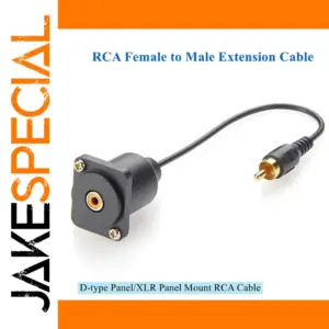 20cm Panel Mount RCA Extension Cable for Raspberry Pi