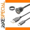 Panel Mount USB C & USB 2.0 Extension Cable 1m