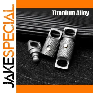 Titanium Alloy Knurling Keychain for EDC