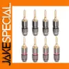 Premium 8-Piece Gold Plated Banana Plug Set