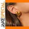 Stainless Steel Gold Heart Earrings