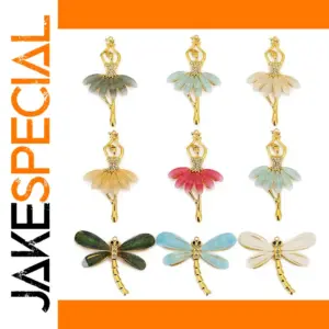 Stainless Steel Ballet Dragonfly Charms Set