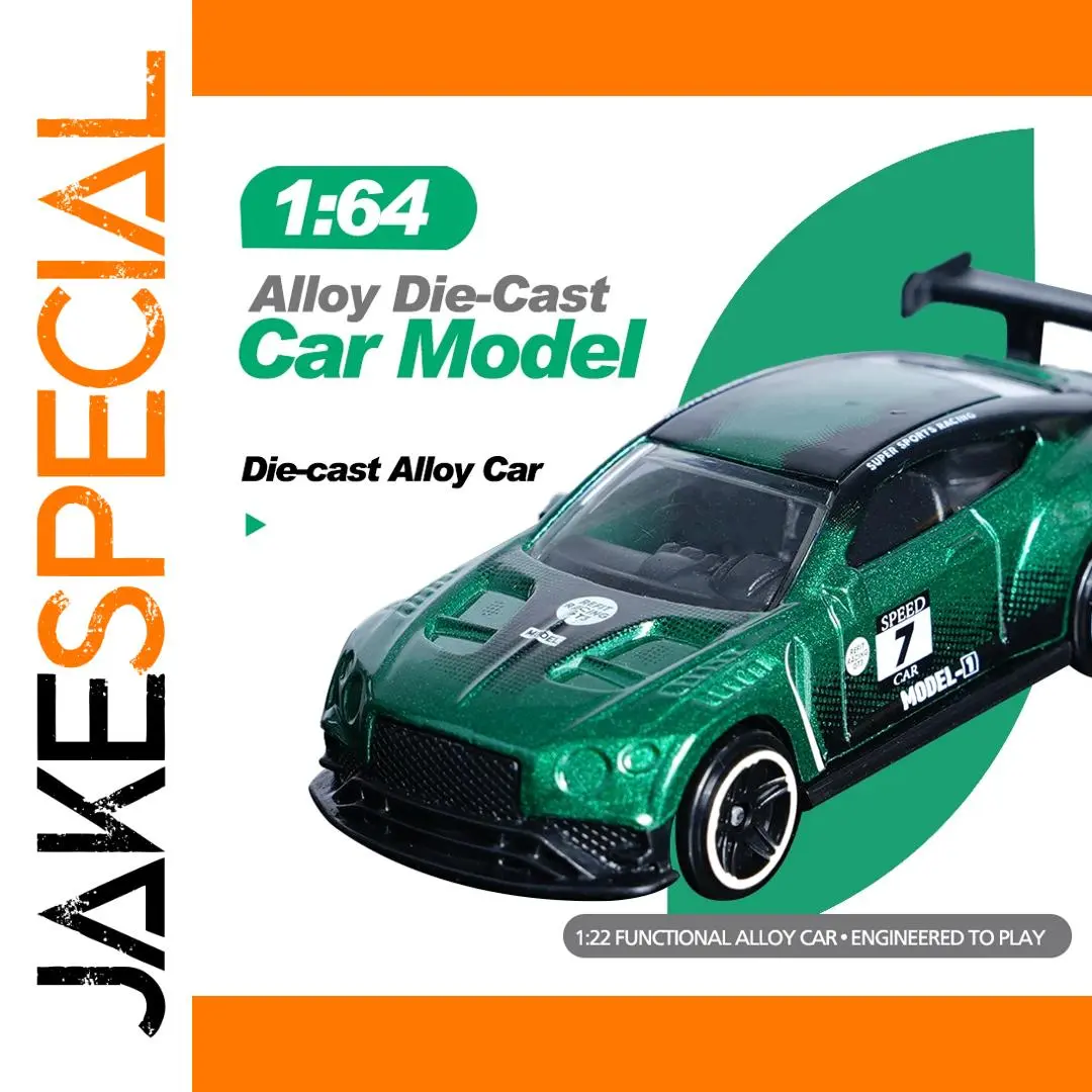 Green Alloy Racing Car Model 1:64 Scale 1 Green Alloy Racing Car Model 1:64 Scale