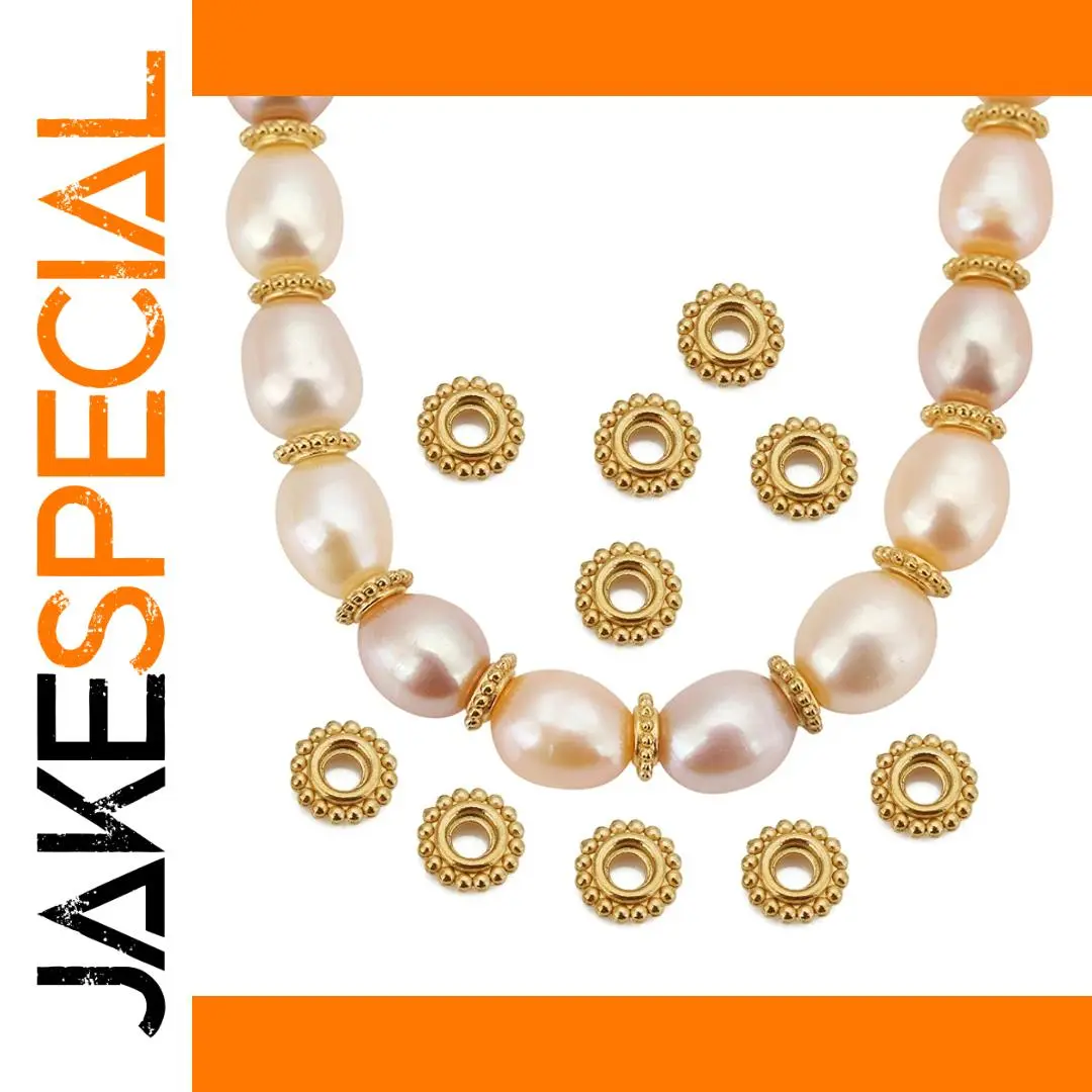 Stainless Steel Daisy Spacer Beads Set 1 Stainless Steel Daisy Spacer Beads Set