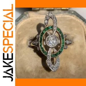 Geometric Cocktail Ring with Zircon Accents