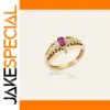 Gold-Tone Geometric Fashion Ring for Women