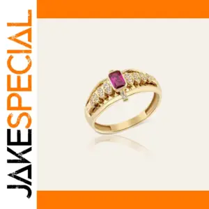 Gold-Tone Geometric Fashion Ring for Women