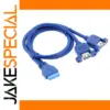 Blue USB 3.0 Splitter Cable 50cm