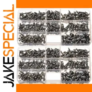 340 Black Stainless Steel Self-Tapping Screws Set