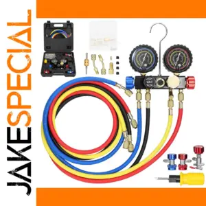 Professional HVAC Manifold Gauge Set with Dual Gauges