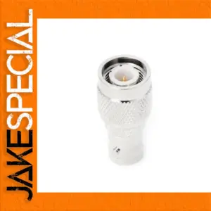 Silver TNC Male to BNC Female RF Adapter