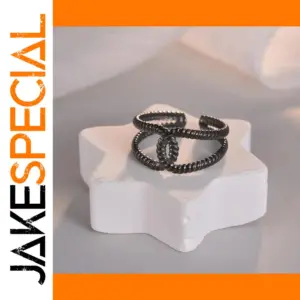 Unisex Twist Stainless Steel Ring 6-8mm