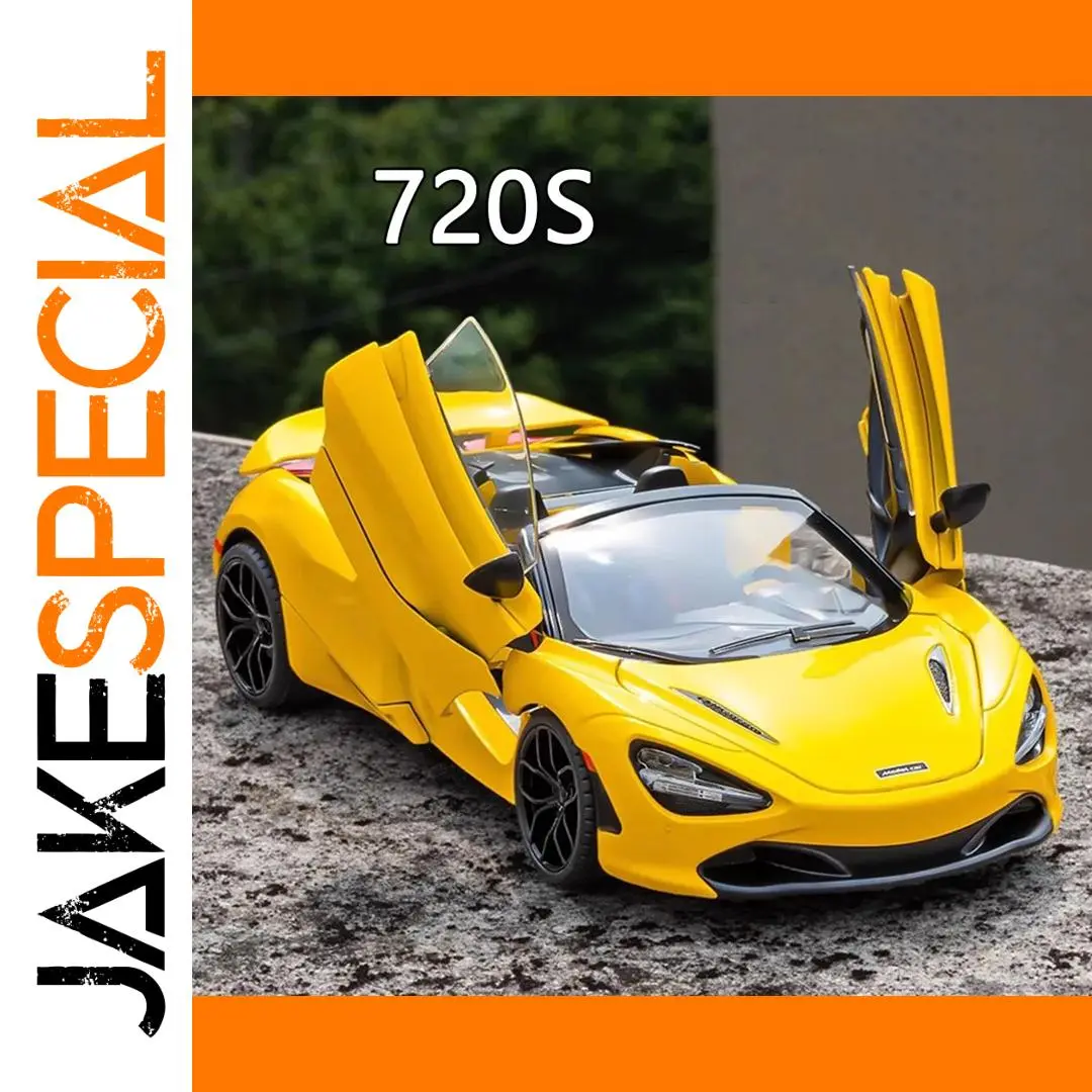 Yellow McLaren 720S 1:18 Scale Model 1 Yellow McLaren 720S 1:18 Scale Model