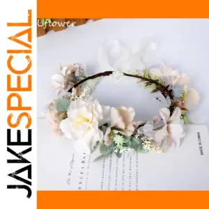 Elegant Pastel Flower Wreath Hairband for Women