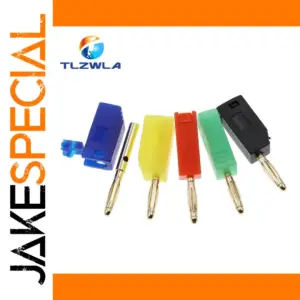 Vibrant 2mm Gold-Plated Banana Plugs (Set of 5)