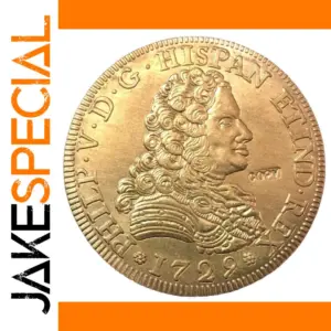 1729 Spain 8 Escudos Replica Coin