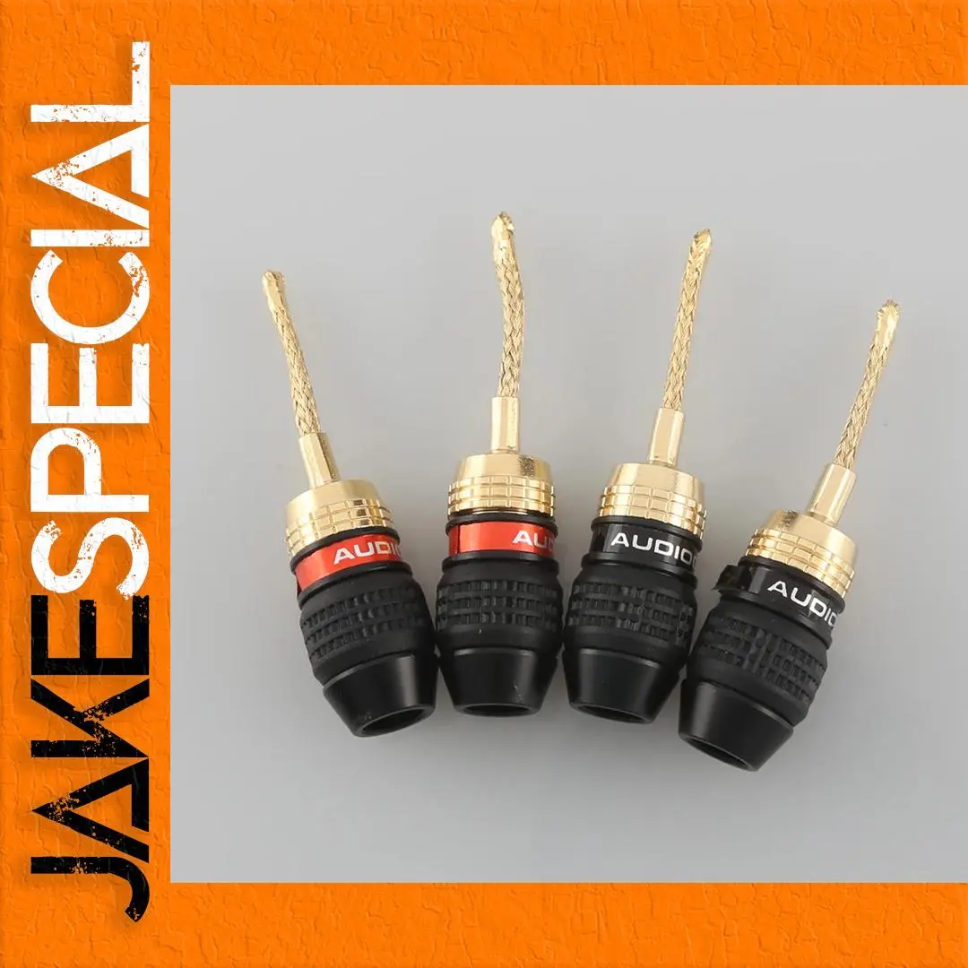 8-Pack Gold-Plated Banana Plugs for Speakers 1 8-Pack Gold-Plated Banana Plugs for Speakers