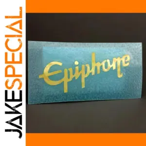 Gold Mother of Pearl Guitar Logo Decal