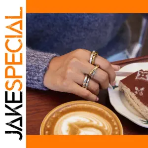 Elegant Gold-Tone Stainless Steel Women's Ring