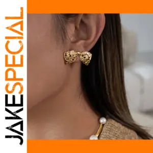 Stainless Steel Lace Bowknot Earrings