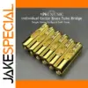 Six Brass Zinc Guitar Bridges Set 8.5x41.5mm