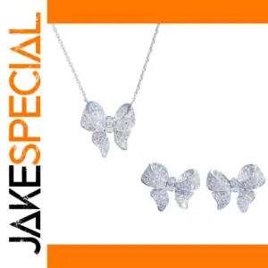 Butterfly Jewelry Set with Zircon Accents