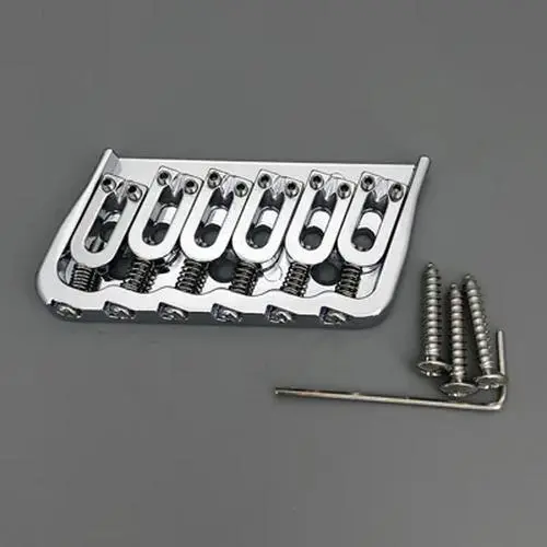 Six-String Multi-Scale Guitar Bridge Chrome Finish 8 Six-String Multi-Scale Guitar Bridge Chrome Finish - Image 8
