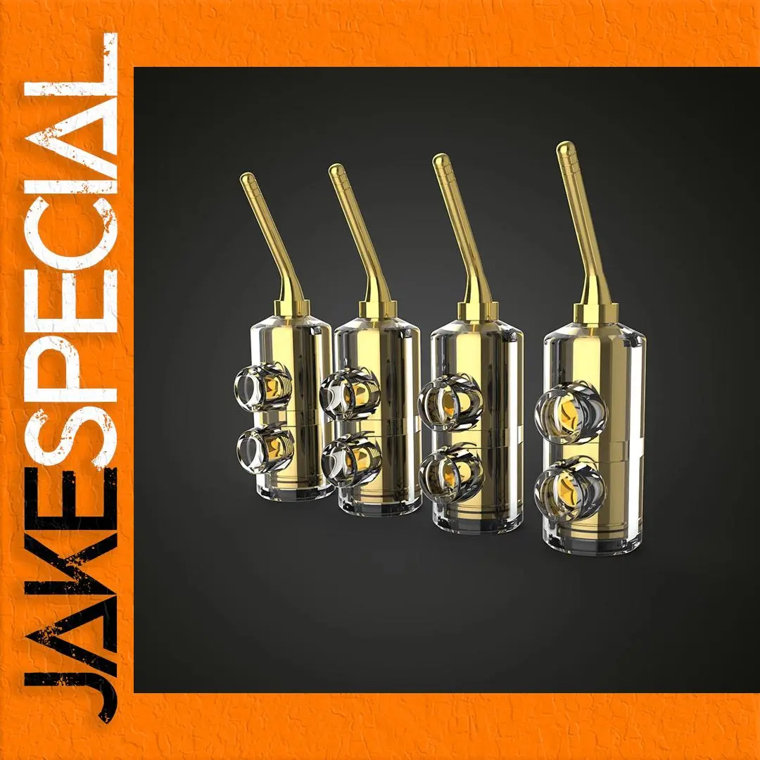 24K Gold-Plated Banana Connectors Set for Audio 1 24K Gold-Plated Banana Connectors Set for Audio