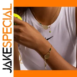 Stainless Steel Tennis Racket Jewelry Set