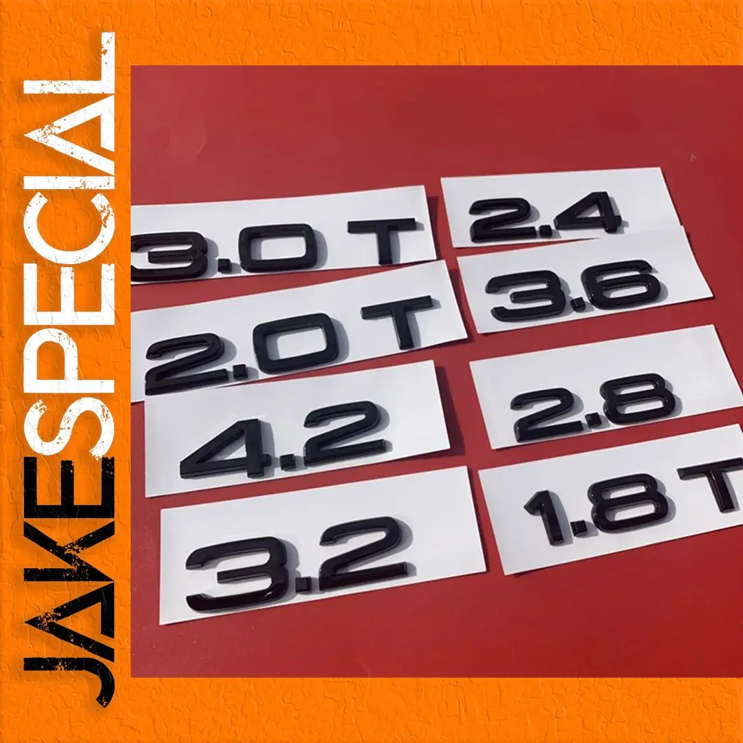 Black Car Trunk Badge for A1–A8, Q2–Q8 1 Black Car Trunk Badge for A1–A8, Q2–Q8