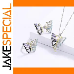 Sterling Silver Butterfly Jewelry Set